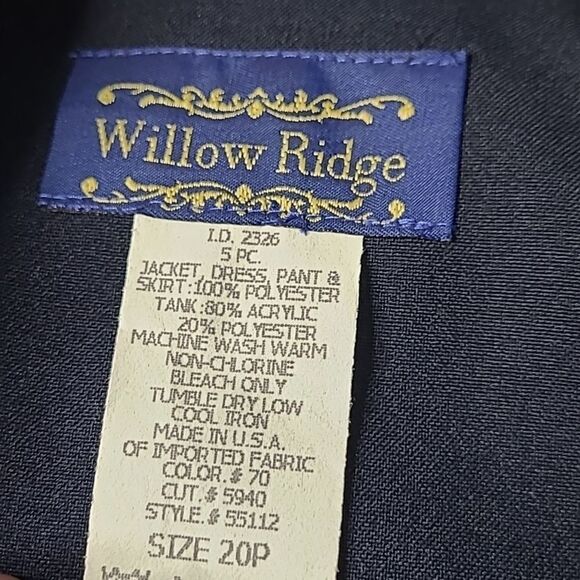 WillowRidge sz 20P midi dress coat navy - Picture 9 of 10